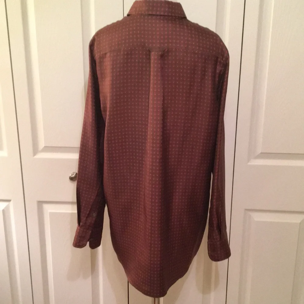 Banana Republic silk print button up shirt size M - Picture 4 of 6